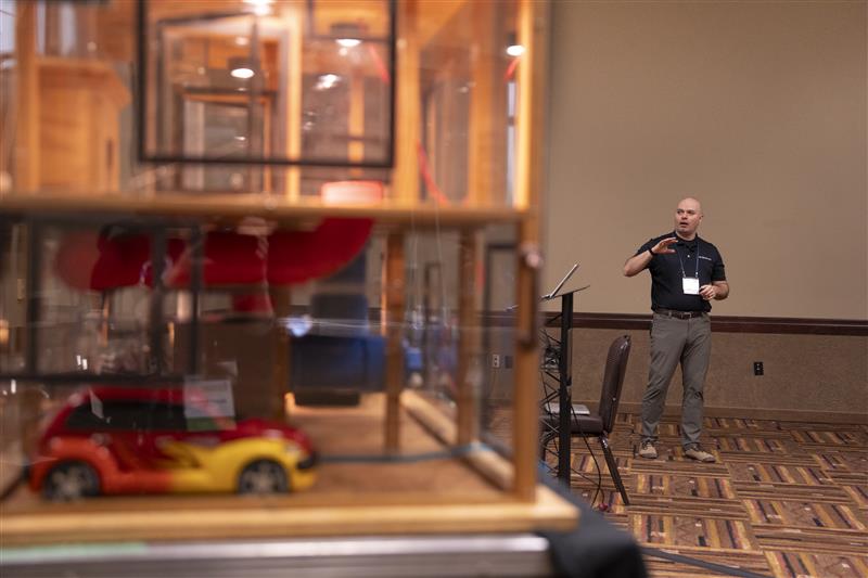 John delivering a presentation